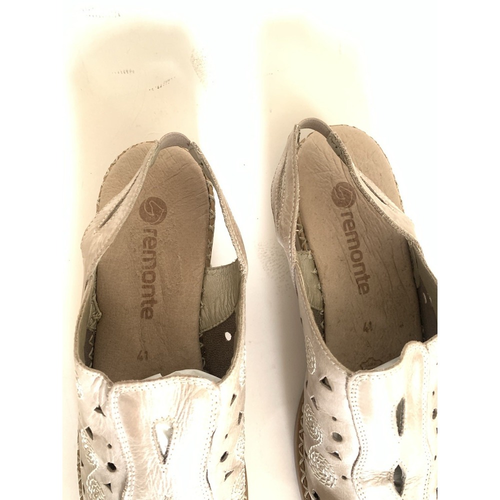 Remonte Women's Beige Leather Slingback Comfort Shoes Clogs EU 41 / US 10 - Picture 7 of 15